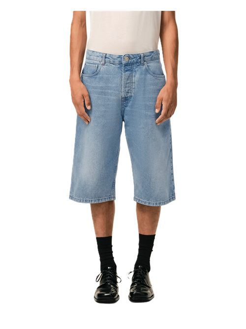 Ami Paris Large fit bermuda shorts indigo denim Ami Paris | HSO838.DE0046480 USED BLUE